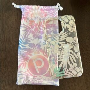 Loopy Clear Iridescent Floral iPhone 13 Pro case